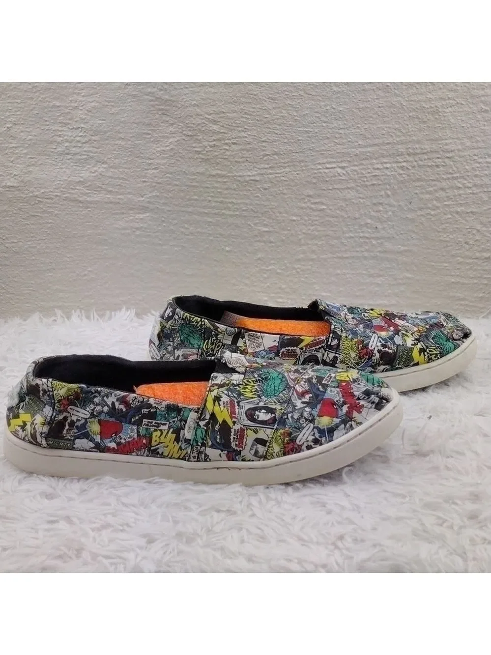 𝅺Toms X Marvel Tiny Alpargata Comic Book Pop Print Slip On Casual Sneaker Shoe